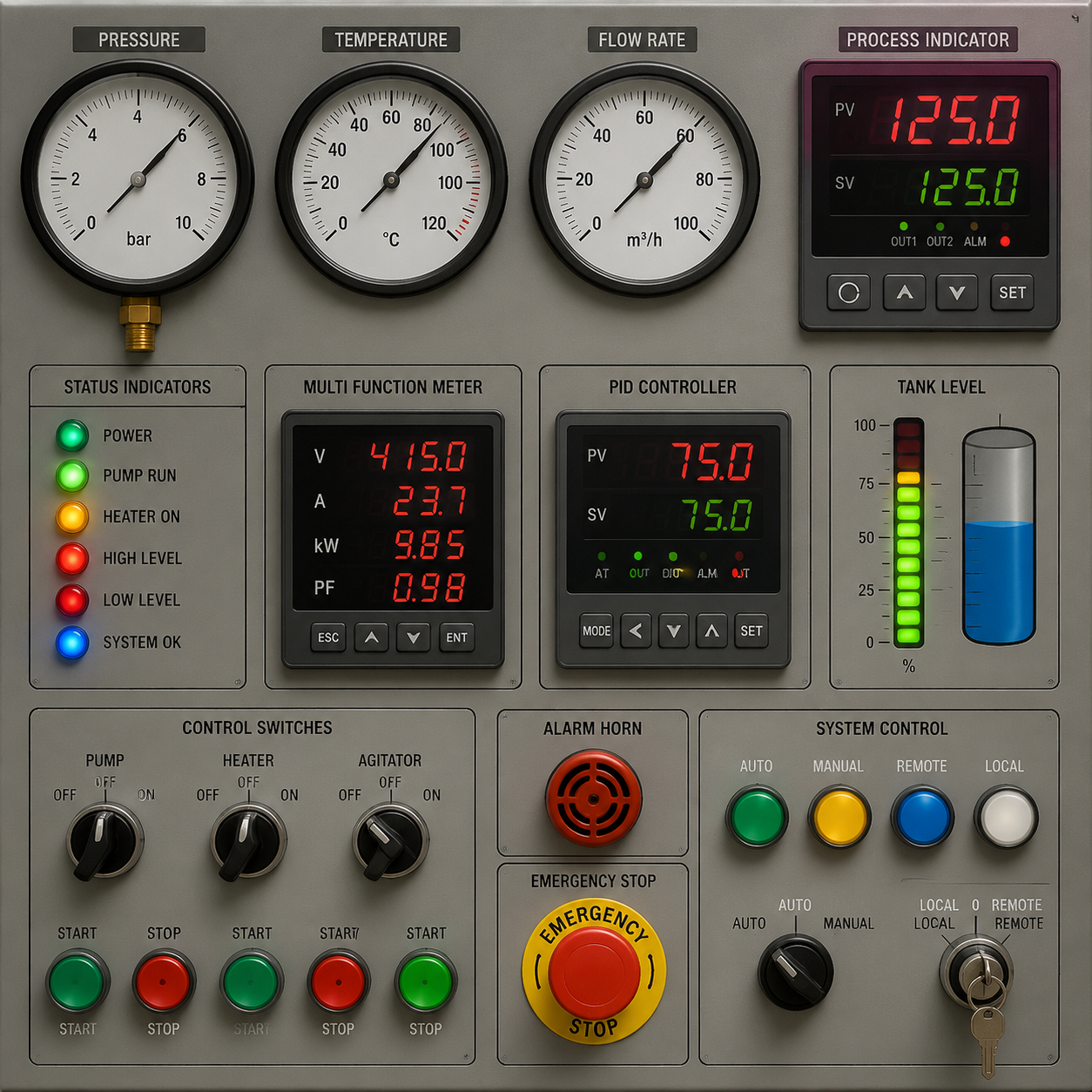 Instruments, Meters and Control Panels